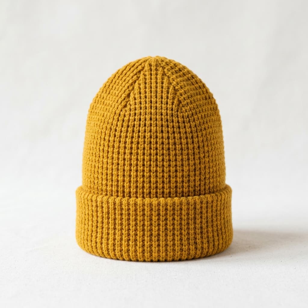 Chunky Waffle-Knit Beanie